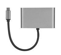 EIMSOAH 5-in-1 Multi-Function Docking Station with 4K + Interfaces for Notebook Extension and Multi-Screen Display, Aluminum Alloy Hub Adapter for Home Office Use