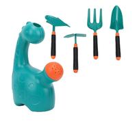 EIMSOAH ABS Kids Gardening Toys Set Complete 8 Piece Sand Digging Tools Watering Can Shovel Apron Gloves for Outdoor Activities Green