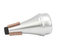 EIMSOAH Aluminum Trumpet Straight Mute Lightweight Musical Instrument Silencer for Practice - Silver 5.5 X 2.8 X 0.8in