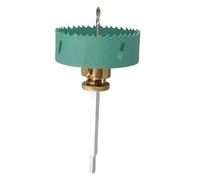 EIMSOAH Arrow Storage Case 7.5mm Hex Shank Hole Saw Drill Bit for Gypsum Board Ceiling, Efficient Waste Removal, Alloy Steel Construction, Fit for Drilling Wood, Plastic, 125mm Dust Cover Included