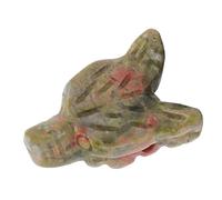 EIMSOAH Crystal Wolf Head Pendant Elegant Nature Crystal Necklace for Women Men Gift, Nature Accessory for Unique Style for Any Occasion (Green)