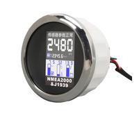 EIMSOAH Digital Boat Tachometer Water Temp Oil Pressure Voltage Meter for RV Yacht Car 85MM (Black Dial)