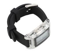 EIMSOAH Digital Sports Watch LED Display for Outdoor Activities Lightweight Silicone Strap 50m Water Resistant (Translucent Shell Black Strap)