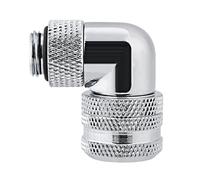 EIMSOAH EIMSOAH Water Cooling Brass Tube Fitting Premium Connector 90 Degrees Elbow for 14MM Tube PC Black G1/4 Thread Perfect Compatibility for Hard Installation (Silver) (Silver)