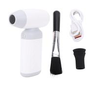 EIMSOAH Electric Air Duster 130000RPM Fan Cordless Portable Dust Blower with 4000mAh Battery for PC Keyboard Electronics Cleaning (White)