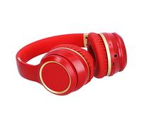 EIMSOAH Ergonomic Foldable Z100 Wireless Bluetooth Headset with Noise Reduction for Laptop (Red)