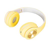 EIMSOAH Foldable Wireless Headset Over Ear Headphone with Noise Reduction for Gaming Music Experience, V5.0 Version (Yellow)