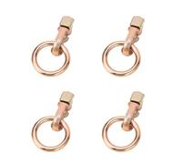 EIMSOAH Heavy Duty L Track O Ring Stud Fitting - Secure Fit for Various Load Securing Equipment - Carbon Steel - 4PCS for Truck Bed Trailer Cargo Control Pickup RV ATV (Gold Bronze)