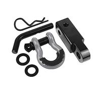 EIMSOAH High Strength SUV Towing Hook Durable Steel PU Sound Insulation Shackle Hitch Receiver for Off Road (Gray)