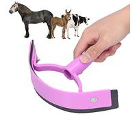 EIMSOAH Horse Squeegee Scraper, Half Moon Horse Sweat Scraper, Ergonomic Handheld Soft Grip Plastic Sweat Scraper Horse Shedding Grooming Tool Cleaning Comb
