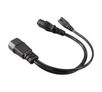 EIMSOAH IEC320 C14 to C13 C7 Professional Power Cord for Projectors 100- 10A 32cm Water Proof Y Splitter Power Cord for Desk Lamps, Speakers