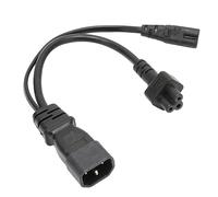 EIMSOAH IEC320 C14 to C5 C7 Female Y Splitter Power Cord Extension Cable for LCD Monitors, 10A PVC Outer Quilt for Home Office Desk Accessories