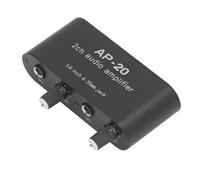 EIMSOAH Independent Dual Channel Sound Preamplifier 1/4in 6.35mm 0 to 20db Gain Sound Amplifier Amp for Mic Instrument DC5V-12V for Audio Professionals