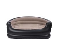 EIMSOAH Innovative Inflatable Couch PVC Velvet Multifunctional Air Chair for Leisurely Settings Lightweight Inflatable Seat for Picnics (Coffee Color)