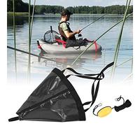EIMSOAH Kayak Drift Anchor, Drift Sock Sea Anchor Drogue, 42 Inch Sock Anchor Sea Boat Anchor Drogue Tow Rope Harness Kit for River Ocean Anchoring Trolling Bag (Black)
