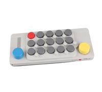 EIMSOAH Kids' Small Music Keyboard Toy with 3.5mm Headphone Jack and Long Battery Life, Portable Electronic Piano Toy with Keyboard Stickers, for Children, Gray