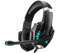 EIMSOAH KOTION EACH G9000 Pro High-End Sound PC Gaming Headset with LED Lights and Noise Isolating Microphone for Gamers (Black)