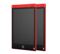 EIMSOAH LCD Writing Tablet Colorful Handwriting Board for Children, Easy-to-Use Drawing Pad for Family School, 8.5" 2Pcs Set for On-The-go Creativity (Red)