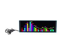 EIMSOAH LED Music Spectrum Display Vibrant Electronic Clock for Home Office Desk Decor USB Powered Blue 16x24 RGB Lamp Voice Controlled for Music Enthusiasts