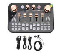 EIMSOAH Live Sound Card, Mini Sound Mixer Board with 16 Effects and Voice Changer, for Live Streaming Podcast DJ Mixing Karaoke TikTok