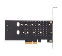 EIMSOAH M.2 SSD to PCIE Expansion Card Efficient Dual M.2 PCIE Adapter for NVMe SSD, Stable for High-Speed Signal Transmission, for 4X/8X/16X Slot
