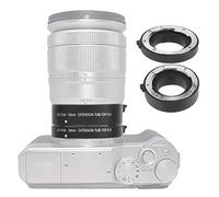 EIMSOAH Macro Extension Tubes Set, 10mm and 16mm Aluminum Alloy Auto Focus Close Up Adapter, with Gold Plated Contacts for Fuji X Mount Mirrorless Camera