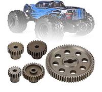 EIMSOAH Metal Spur Diff Main Gear Set 64T, Steel Diff Differential Main Metal Spur Gear, 17T 21T 26T 29T Motor Gear, RC Model Gear Accessories, for HSP RedCat 1/10 RC Car
