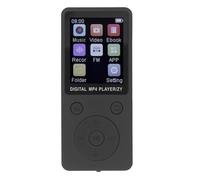 EIMSOAH MP3 Player Super Slim 1.8in Colour Screen 32GB Memory Card Support Up To 128GB HiFi Sound Music Device Portable Music Player for Study (Black)