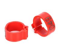 EIMSOAH Pigeons Leg Ring Durable Identifying Foot Rings for Poultry 100Pcs Bands for Homing Pigeons Easy to Use and, Plastic Material for Birds Parrots, Ducks (12mm red ring with word)