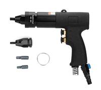 EIMSOAH Pneumatic Riveter, Heavy Duty Adjustable Speed Air Rivet Nut with 1/4 5/16 3/8 Inch Mandrels and Self Locking Head, for Metal Plate Pipe Manufacturing Industry Riveting (M6/M8 KP-739A)