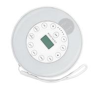 EIMSOAH Portable CD Player, Rechargeable CD Player with Built in Speakers Anti Skip Function 1500mAh Battery Supports, Memory Play Function for Car Home Travel Outdoor Use (White Without BT)