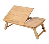 EIMSOAH Portable Foldable Bamboo Laptop Stand, Adjustable Laptop Table for Sofa Bed and Floor, Lightweight Lap Desk with Stable for Office Reading and Breakfast (50 * 30 without drawer)