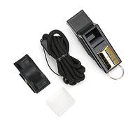 EIMSOAH Professional Referee Whistle with Loud Clear Sound, ABS Sports Whistle for Basketball Football Games and Outdoor Survival Emergency Use (Black Gold)