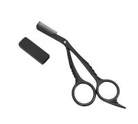 EIMSOAH Professional Stainless Steel Eyebrow Trimmer Scissors with Comb - Versatile Dual Purpose Tool for Perfect Brow Shaping - Includes Silicone Protective Cover, Suitable for All Skill Levels