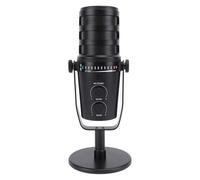 EIMSOAH Professional USB Podcast Microphone with Colorful Ambiance Light Effect System and HiFi Sound Card for E-sports and Live Streaming