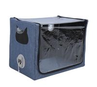 EIMSOAH Puppy Nebulization Box, Pet Nebulization Chamber, Pet Dog Cat Animal Oxygen ICU Cage, Foldable Spacious Dual Hole Cat Dog Oxygen Chamber Inhalation Box for Home Pet Hospital