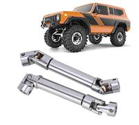 EIMSOAH RC Drive Shaft, 2Pcs Stainless Steel Drive Shaft RC Accessory, Transmission Shaft Upgrade Universal Drive Shaft Fit for 1/10 RC Crawler Car Model(90-125mm)