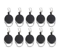 EIMSOAH Retractable Keychain, 5 PCS Mini Key Holder with 60cm Nylon Wire Rope and Belt Clip, for Anti Lose Keyring Badge Lanyard (Selling Ten for one)
