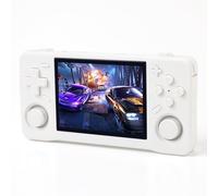 EIMSOAH Retro Handheld Game Console, 3.5 Inch 640x480 HD Screen Portable Gaming Player, RK3326 64bit A35 Chip and 4000mAh Battery, for MAME N64 DC GBC SFC CPS1 CPS2 CPS3 Emulators (White)