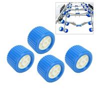 EIMSOAH Ribbed Wobble Roller, 4PCS Blue Marine Wobble Roller 108x75x19mm Boat Trailer Roller Blue Bow Roller For Boat Yacht Trailer Guides Rollers