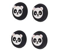 EIMSOAH Silicone Panda Thumb Grip Caps for Controller, Cute Joystick Grips for Greater Accuracy and Sensitivity, 4pcs (Black)