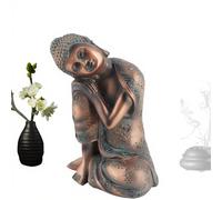 EIMSOAH Southeast Asian Style Buddha Statue buda Meditation Decor garden buddha statues large 60cm with Bronze Color Material, for Indoor Desk Porch Home Decoration Gift nan