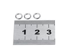 EIMSOAH Stainless Steel Fishing Tackle Bait Split Ring Connector, Durable Angled Lure Connector for Various Fishing Needs, 50pcs/100pcs for Rigs and Leaders (6# Sold in 1 pack of 50 pieces)