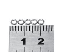 EIMSOAH Stainless Steel Fishing Tackle Bait Split Ring Connector, Durable Angled Lure Connector for Various Fishing Needs, 50pcs/100pcs for Rigs and Leaders (4# 1 pack of 100 sold)