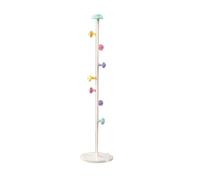 EIMSOAH Stand Hanger Rack, Metal Coat Rack Stand, 7 Hooks Removable Houseware Standing Coat Hanger, for Bedroom (Lychee White 167cm)