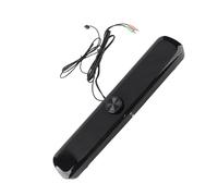 EIMSOAH Strip Multimedia Table Speaker with Double-speaker for PC Mobile Phone, Mellow Treble and Heavy Bass Music Feast for Home Office, USB/DC5V (Black)