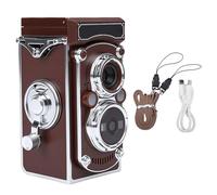 EIMSOAH Vintage Digital Camera, Retro TLR Style Portable 2.7K Video 24MP Autofocus Vlogging Camera with Manual Joystick, Compact Design for Beginners Teens Adults (Brown)