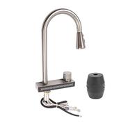 EIMSOAH Waterfall Kitchen Faucet, Pull Out Stainless Steel Tap with Multi Outlets, Flying Rain Design G1/2 Interface