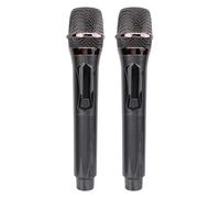 EIMSOAH Wireless Dynamic Microphone Set with Stable 2.4G Transmission for Karaoke Singing Lecture, ABS Material 2PCS Handheld Mic Set for Online Streaming