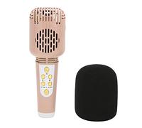 EIMSOAH Wireless Microphone Powerful Portable Speaker for Car Party PC All Smartphones Reverb Function for Karaoke Baby Sound with Memory Card Slot (Pink)
